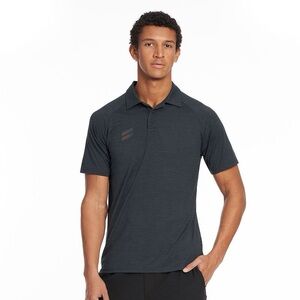 NWT Hurley Athletic Spacedye Performance Polo XXL Black Charcoal Moisture Wickin